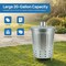 Gardenised Silver Galvanized Steel Outdoor Incinerator Can Large Garden Waste Burner Bin with Lid Ventilation Holes & Raised Legs for Yard Patio Backyard Leaves Paper and Household Debris